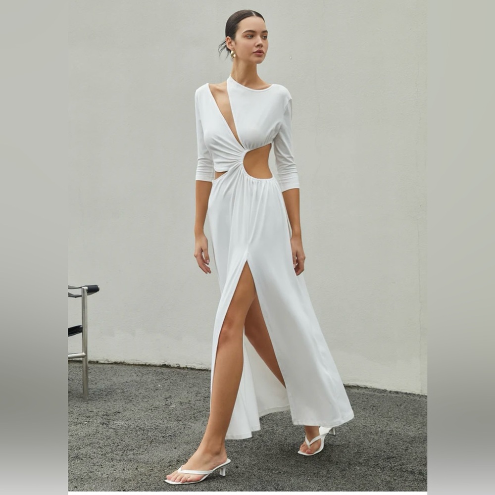 NWT Commense white cut out dress S